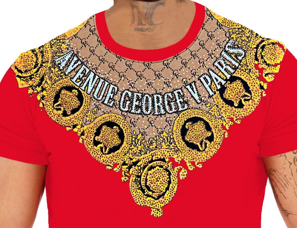 GV-2767 AVENUE GEORGE V WHINESTONE BAROQUE T-SHIRT 